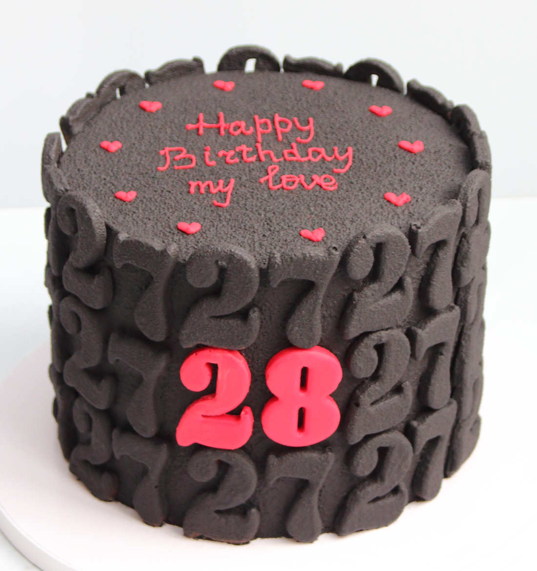 Cake with chocolate numbers in Vilnius