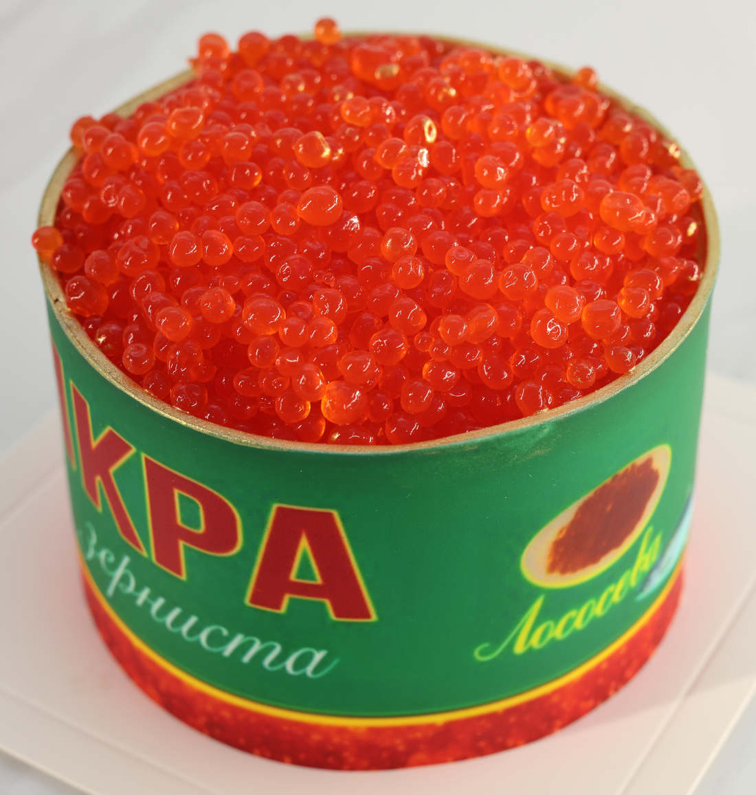 Bento cake - a can of red caviar