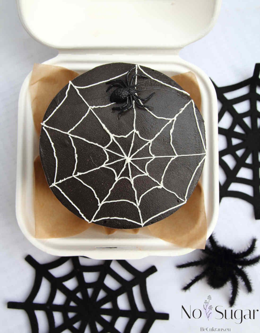Spiders and bento cake for Halloween