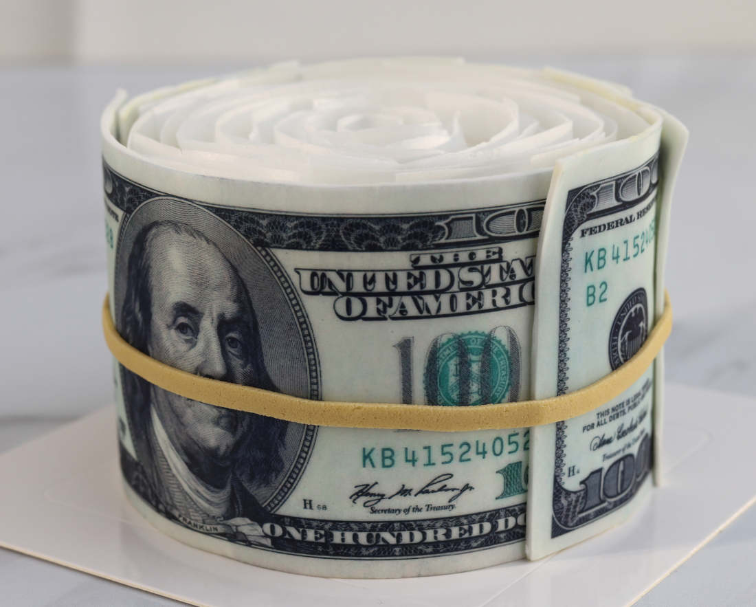 Bento cake stack of dollars