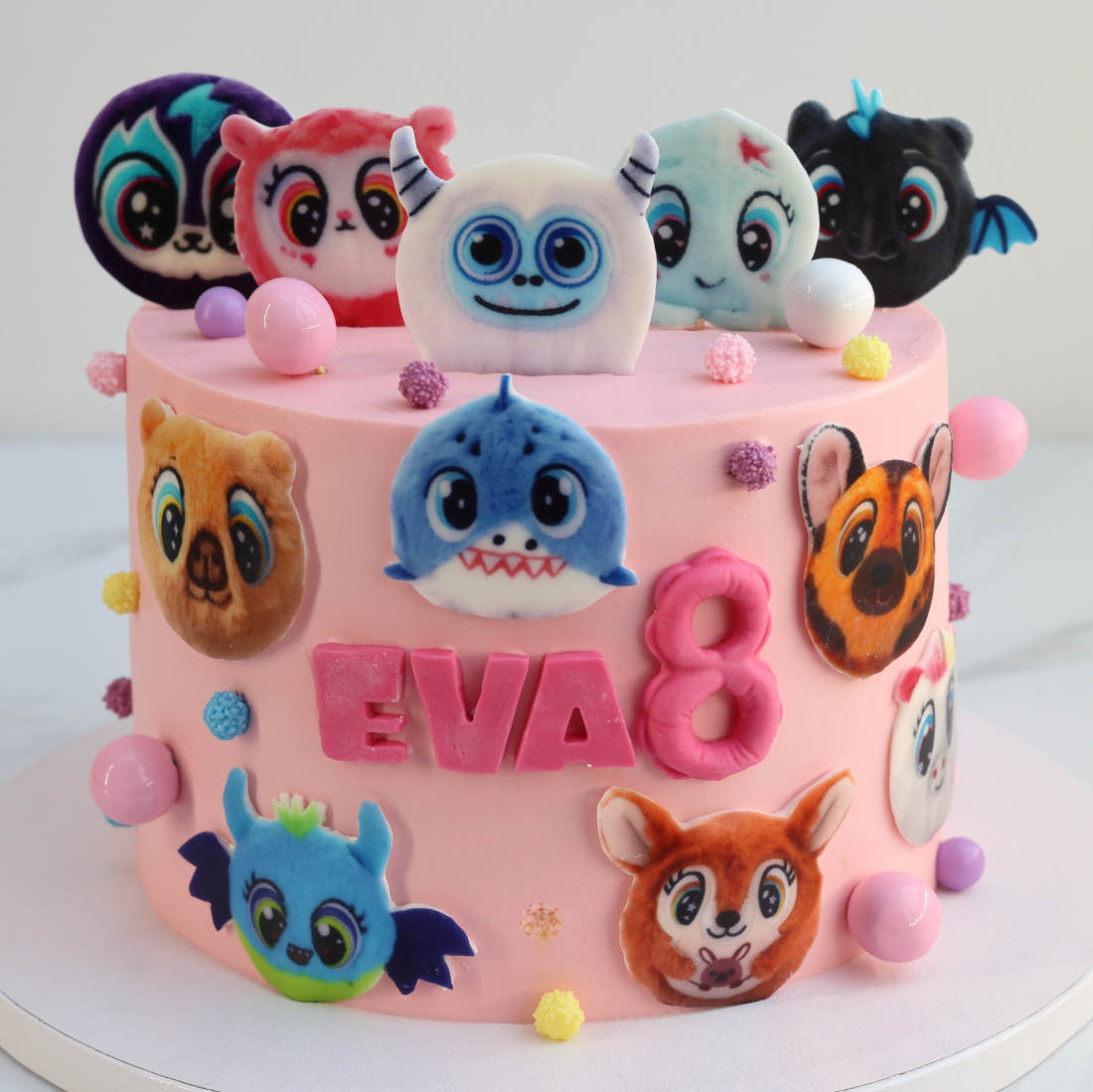 Cake with Bouncibles toys for a girl