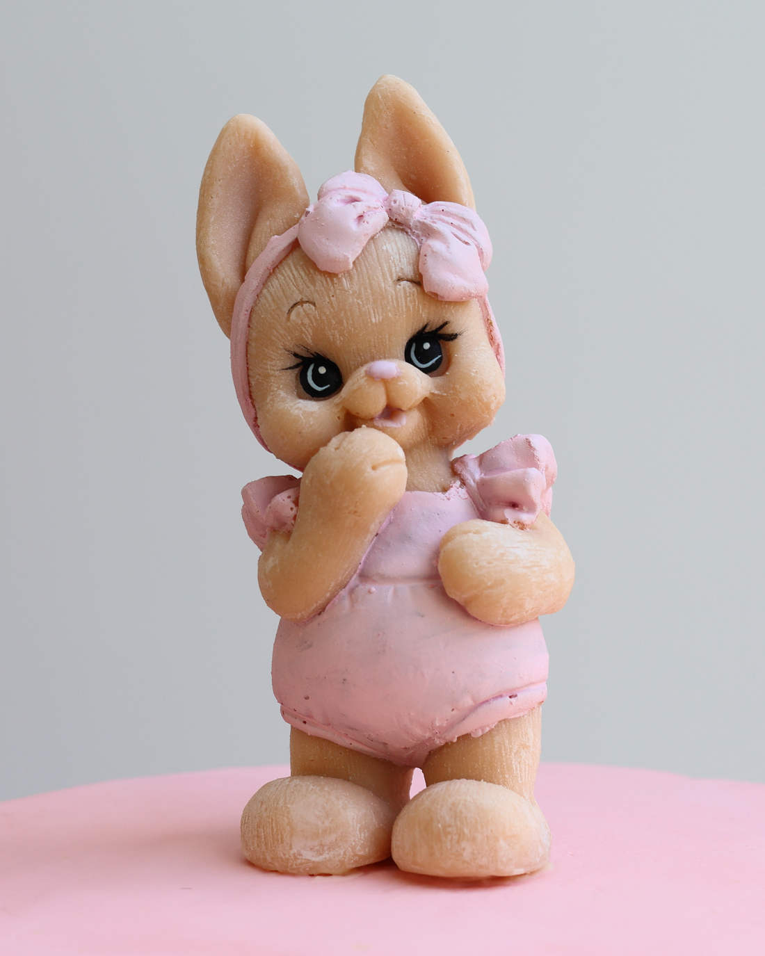 Little chocolate bunny with a bow