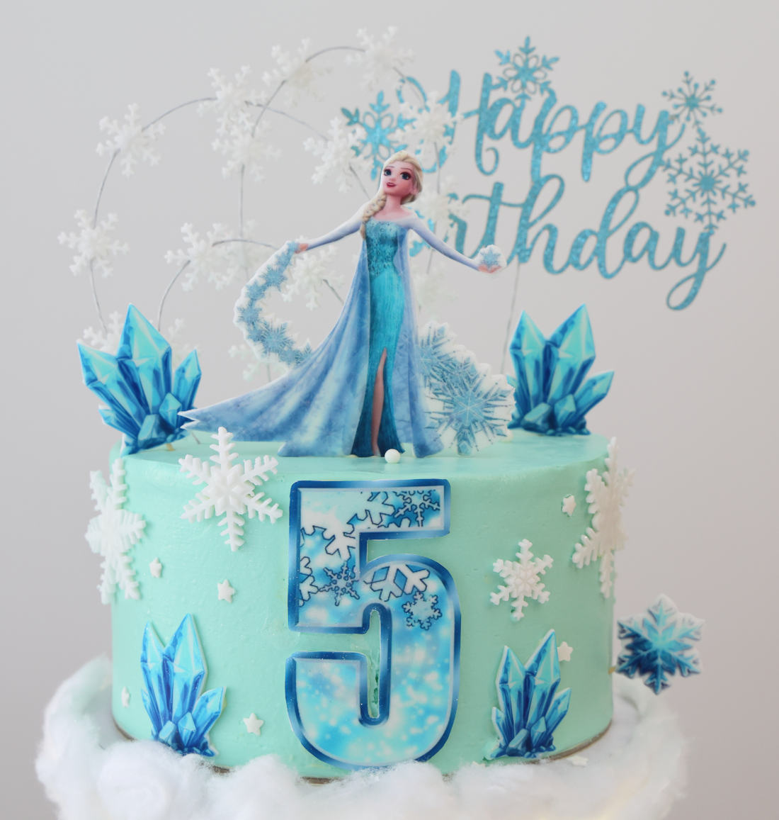 Эльза и топпер Happy Birthday