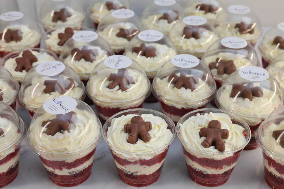 Gingerbread man and red velvet filling