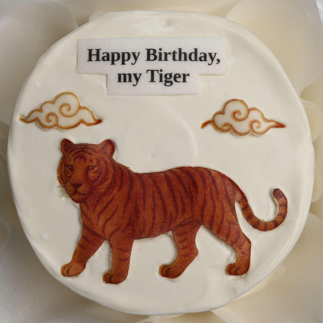 Bento cake with a tiger for a birthday
