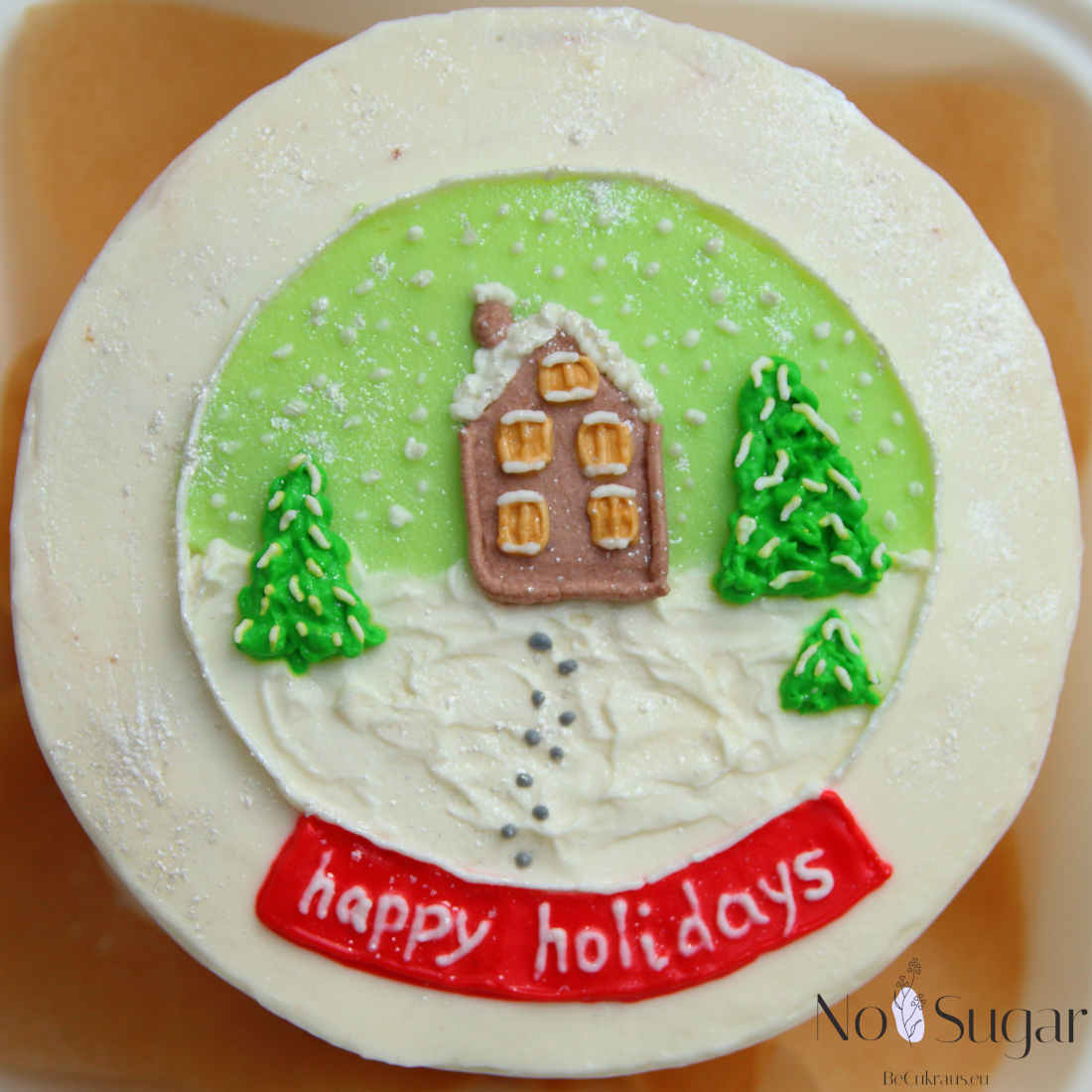 Žieminio dizaino bento tortas - Kalėdoms ir Naujiesiems metams proga
