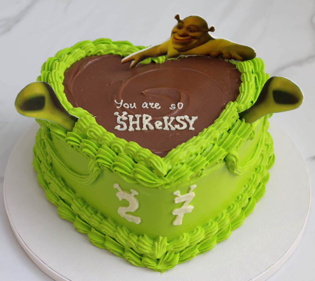 Прикольный торт со Шреком в подарок мужчине: you are so shreksy